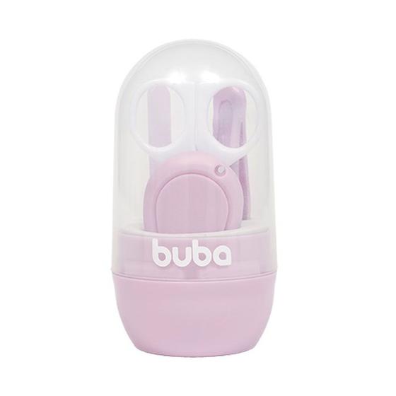 Imagem de Conjunto de Higiene - Baby com Estojo - 4 Peças - Rosa - Buba