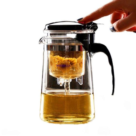Imagem de Conjunto de Infusor e Bule de Chá de Vidro Resistente ao Calor - Estilo Chinês