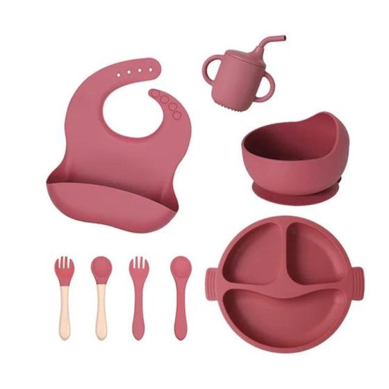 Conjunto de Introdução Alimentar para Bebês Utensílios em Silicone ...