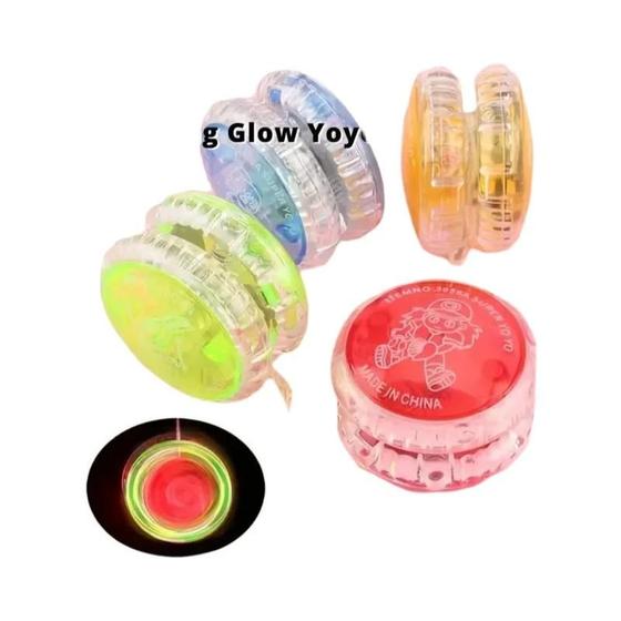 Imagem de Conjunto de Ioiô Luminoso para Crianças - Brinquedo Infantil com Linha de Tração