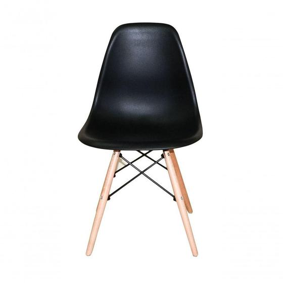 Imagem de Conjunto De Jantar Mesa Eiffel 100cm Preta + 4 Cadeiras Eiffel Dkr Pretas