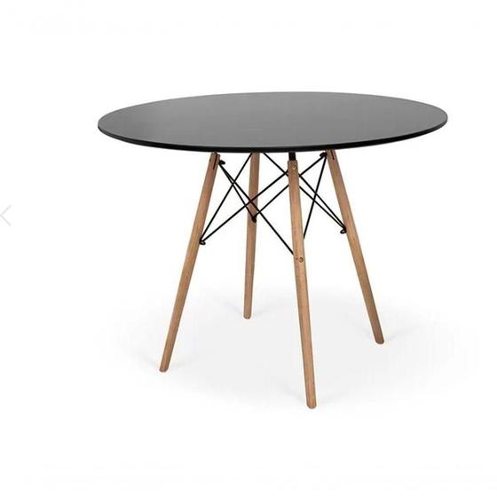 Imagem de Conjunto De Jantar Mesa Eiffel 110cm Preta + 4 Cadeiras Eiffel Dkr Preta