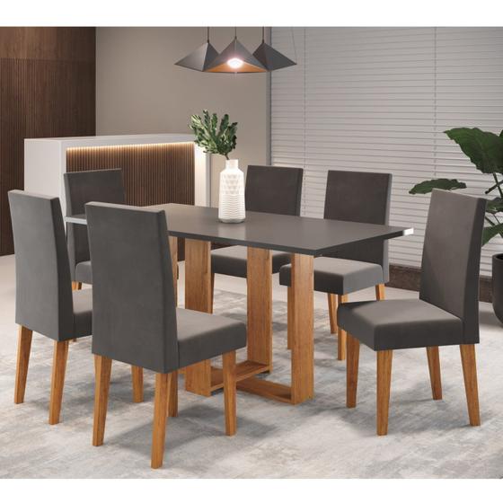 Imagem de Conjunto de Jantar Mesa Retangular Hill com 6 Cadeiras Venus