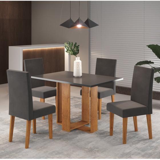 Imagem de Conjunto de Jantar Mesa Retangular Romantic com 4 Cadeiras Venus