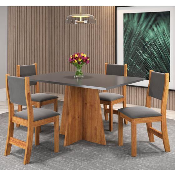 Imagem de Conjunto de Jantar Mesa Retangular Sense com 4 Cadeiras Sol