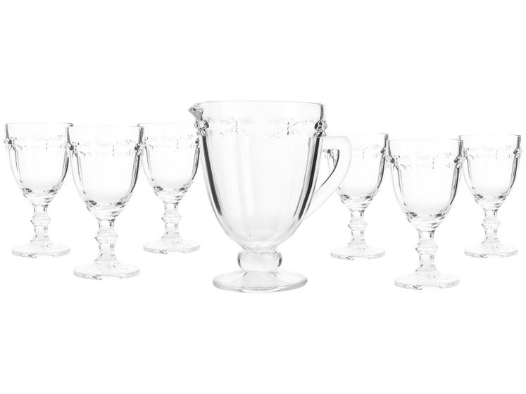 Conjunto de Jarra 1,1L e Copos 330ml de Vidro Haus Libélula Empire 7 Peças