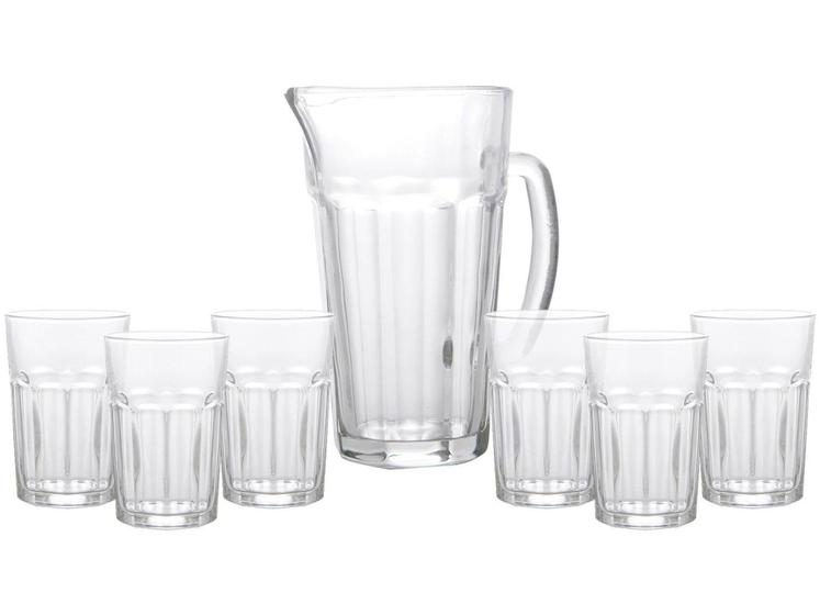 Imagem de Conjunto de Jarra 1,2L e Copos 310ml de Vidro - Bon Gourmet Allure 7 Peças