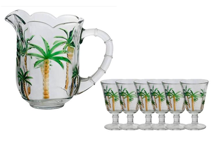 Conjunto de Jarra 1,5L e Copos 230ml de Vidro Haus Coqueiro Empire 7 Peças Menor preço em Conjunto de Jarra 1,5L e Copos 230ml de Vidro Haus Coqueiro Empire 7 Peças