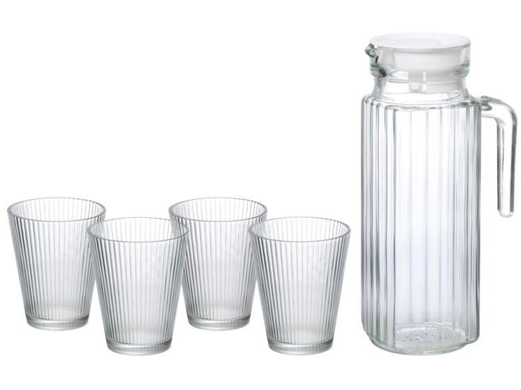Conjunto de Jarra 1L e Copos 220ml de Vidro Hauskraft Esme 5 Peças