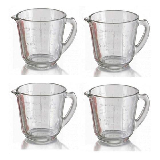 Imagem de Conjunto De Jarra Medidora Grande Com 4 Peças Com Bico 500ml