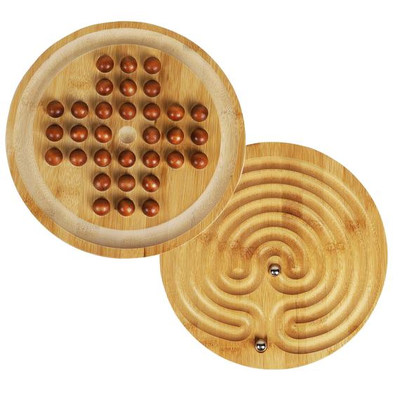 Imagem de Conjunto de jogos Toys of Wood Oxford 2 em 1 Solitaire Labyrinth
