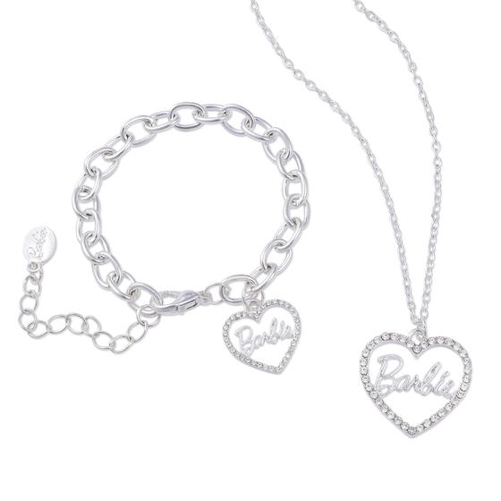 Imagem de Conjunto de joias Barbie Crystal Heart Colar e Pulseira