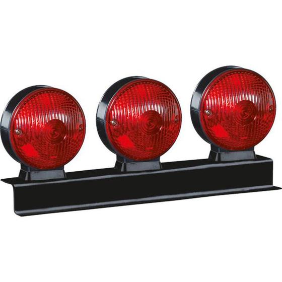 Imagem de Conjunto de Lanternas Foguinho 3 Marias Vermelha P/ Caminhões Carreta Carrocerias Reboques Para-choque