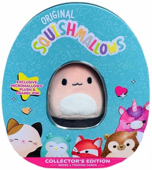 Imagem de Conjunto de lata de colecionador Squishmallows Kellytoy com alfinetes e cartões