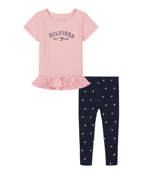 Imagem de Conjunto de legging túnica Outfit Tommy Hilfiger de 2 peças para meninos