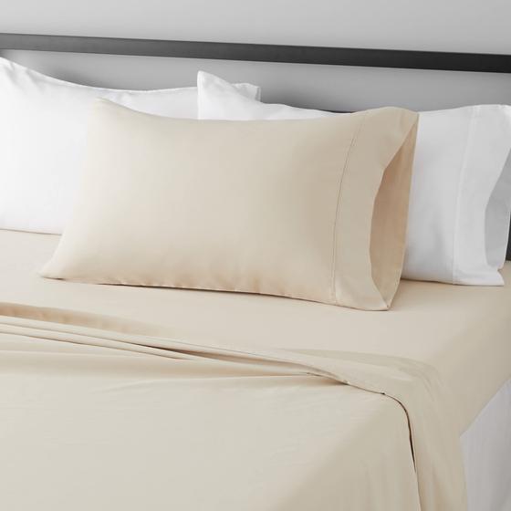 Imagem de Conjunto de lençóis de cama Amazon Basics Lightweight Microfiber Twin XL