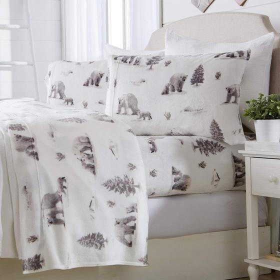 Imagem de Conjunto de lençóis de cama Great Bay Home Velvet Luxe Microfleece