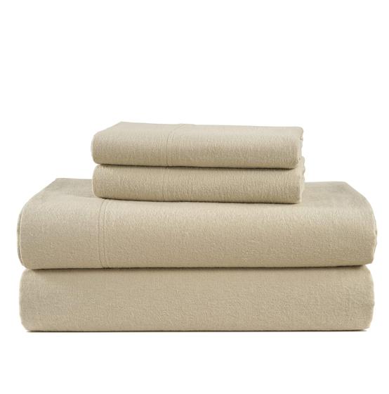 Imagem de Conjunto de lençóis de flanela LANE LINEN 100% algodão duplo de 3 peças