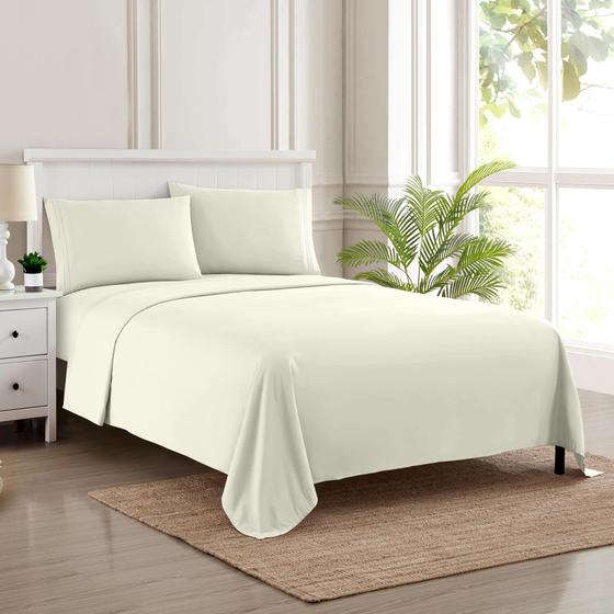 Imagem de Conjunto de lençóis Sweet Home Collection California King Ivory