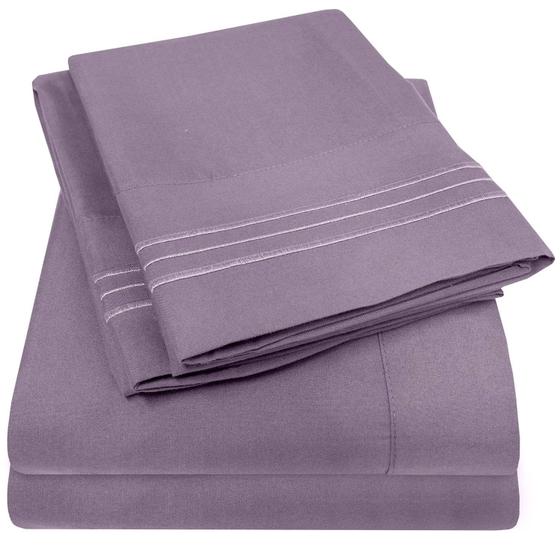 Imagem de Conjunto de Lençóis Sweet Home Collection Supreme 1500 - Twin Plum