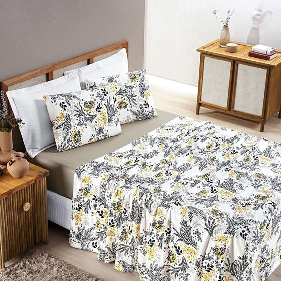 Imagem de Conjunto De Lencol Solteiro Kristen 100% Algodao Extra Macio