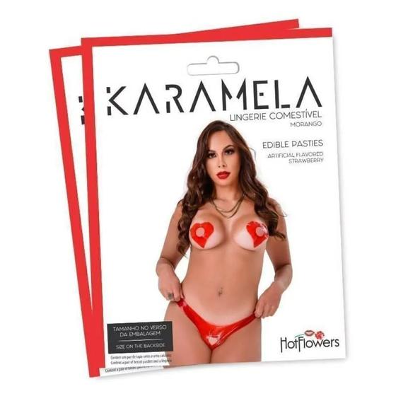 Imagem de Conjunto de Lingerie Comestível Karamela