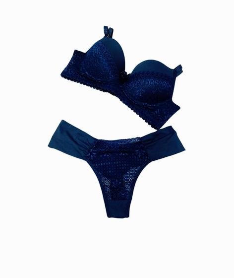 Imagem de Conjunto de lingerie luxo fio duplo média boa de poliamida