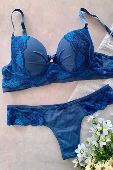 Imagem de Conjunto de Lingerie Sutiã com Bojo e Aro Reforçado