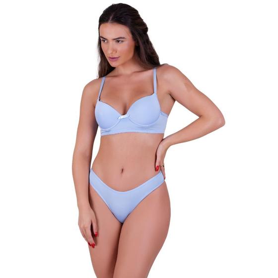 Imagem de Conjunto de Lingerie Sutiã com Bojo e Calcinha Básico