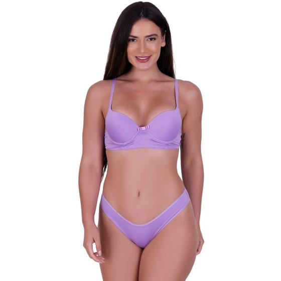 Imagem de Conjunto de Lingerie Sutiã com Bojo e Calcinha Básico
