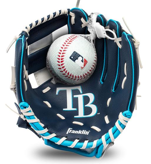 Imagem de Conjunto de luvas e bolas de teeball Franklin Sports MLB Tampa Bay Rays