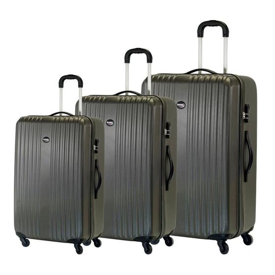 Conjunto de mala de viagem Zurique Swiss Move Cinza Menor preço em Conjunto de mala de viagem Zurique Swiss Move Cinza