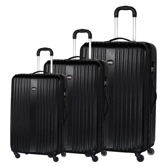 Conjunto de mala de viagem Zurique Swiss Move Preto Menor preço em Conjunto de mala de viagem Zurique Swiss Move Preto