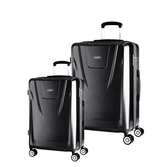 Menor preço em Conjunto de Malas de Viagem Expansível em Policarbonato SAMSONITE Derby Cadeado TSA 2Pcs P/M Preta