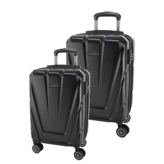 Imagem de Conjunto de Malas de Viagem Expansível em Policarbonato SAMSONITE Vegas Cadeado TSA 2Pcs P/M Preta