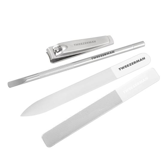 Imagem de Conjunto de Manicure Tweezerman Glass - Cortador de Unhas, Lima e Tampão