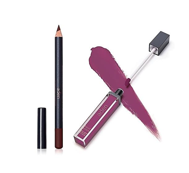 Imagem de Conjunto de Maquiagem 2 em 1: Batom Líquido Fosco e Delineador Labial (7ml)