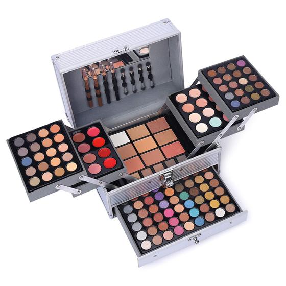 Imagem de Conjunto de Maquiagem CHARMCODE - 132 Cores (94 Sombras + 12 Batons) - Presente Ideal