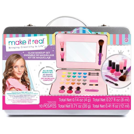 Imagem de Conjunto de Maquiagem Make It Real Glam - 10 Peças com Estojo - Para Meninas Acima de 8 Anos