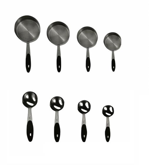 Conjunto De Medidores - Jogo Kit De 8 Scoops Em Aço Inox Menor preço em Conjunto De Medidores - Jogo Kit De 8 Scoops Em Aço Inox