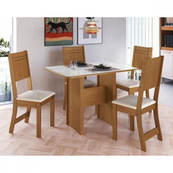 Imagem de Conjunto De Mesa 1,10cm Com 4 Cadeiras Dublin Indekes