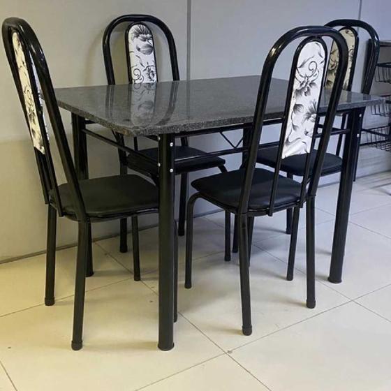 Imagem de Conjunto de Mesa Araguaia com 4 Cadeiras 110x75cm Tuboflex
