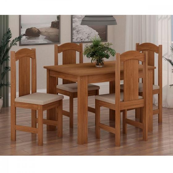 Imagem de Conjunto De Mesa Arauna Estilo Com 4 Cadeiras