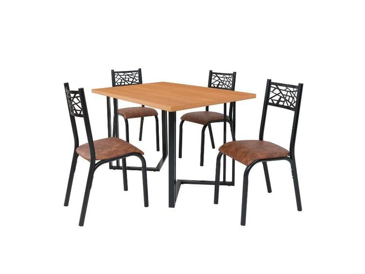 Imagem de Conjunto De Mesa Ciplafe Jade com 4 Cadeiras Tampo 1,20m
