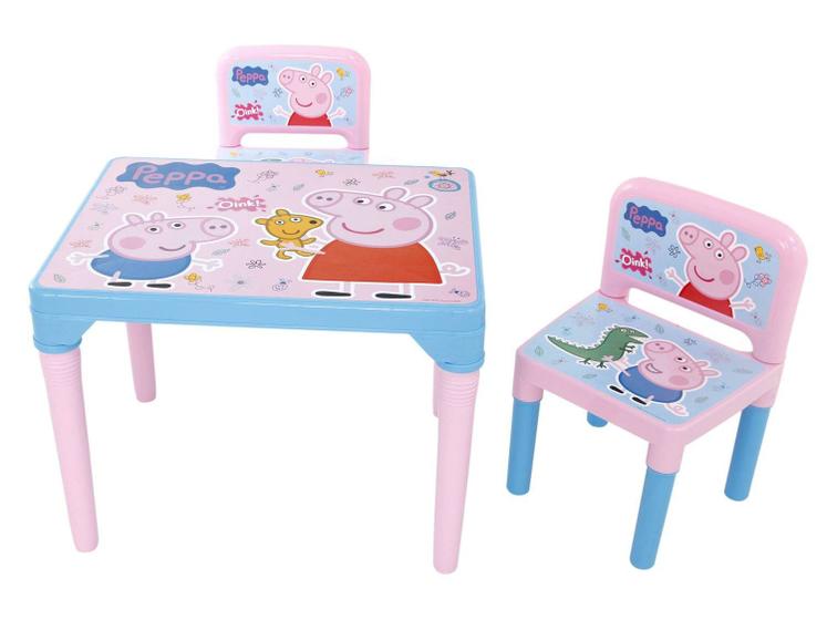 Imagem de Conjunto de Mesa com 2 Cadeiras Peppa Pig 