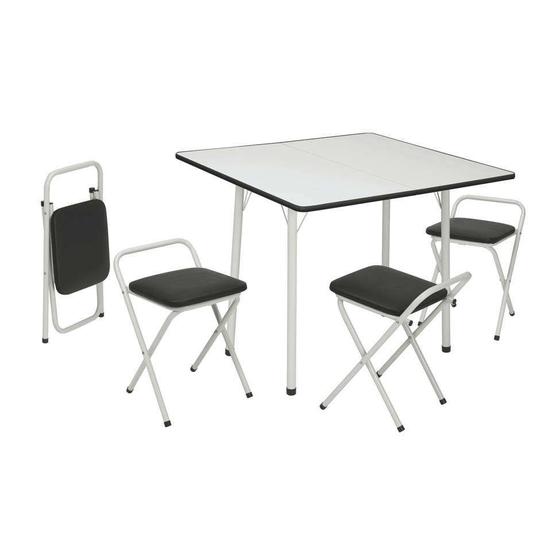 Imagem de Conjunto de Mesa com 4 Cadeiras Dani material sintético Branco