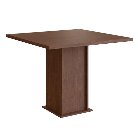 Imagem de Conjunto de Mesa com 4 Cadeiras Davi Suede Tabaco