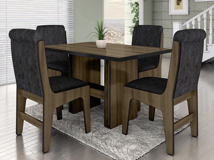 Imagem de Conjunto de Mesa com 4 Cadeiras Dobuê Movelaria
