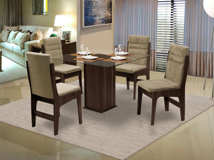 Imagem de Conjunto de Mesa com 4 Cadeiras Movale 