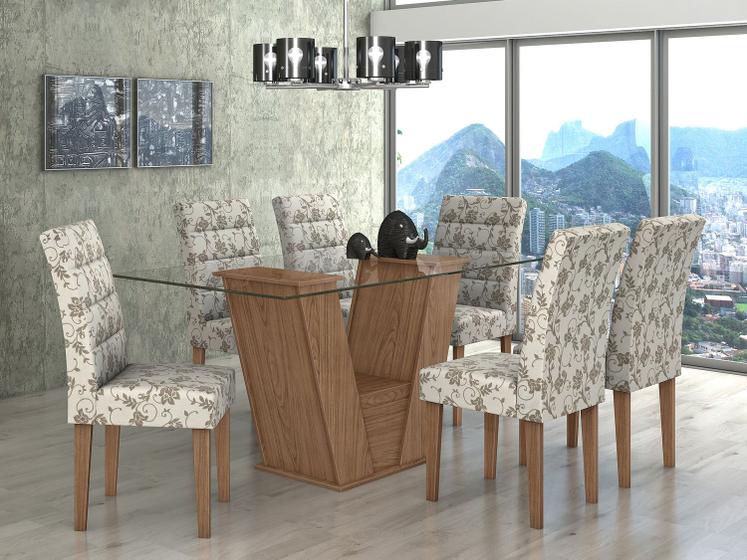 Imagem de Conjunto de Mesa com 6 Cadeiras Fiorella